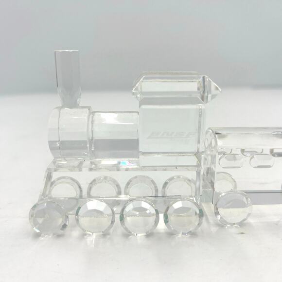Crystal BNSF Railway Locomotive Train Glass Figurine Collectable - Picture 6 of 10